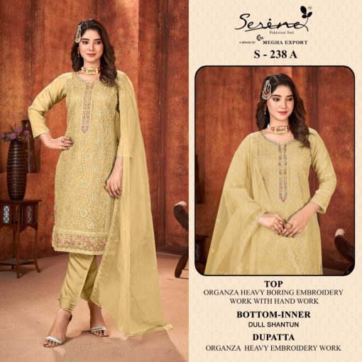 Serene S 238 A D Organza Salwar Suit Catalog 4 Pcs 1 510x510 - Serene S 238 A-D Organza Salwar Suit Catalog 4 Pcs