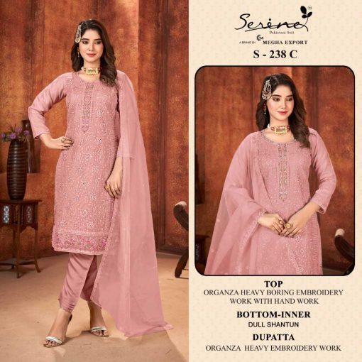 Serene S 238 A D Organza Salwar Suit Catalog 4 Pcs 3 510x510 - Serene S 238 A-D Organza Salwar Suit Catalog 4 Pcs