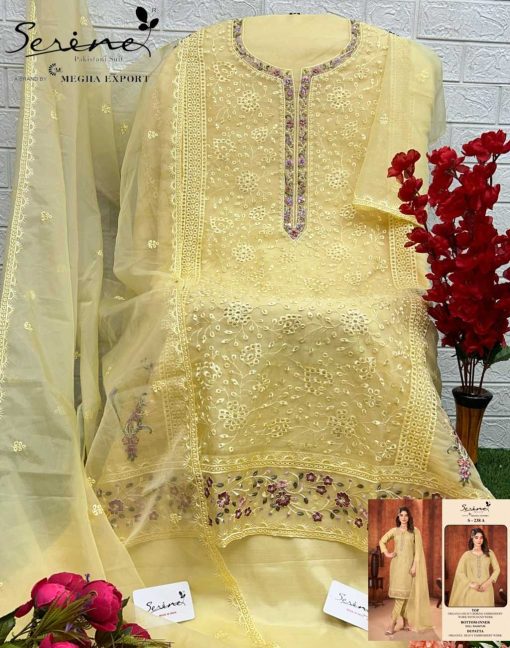 Serene S 238 A D Organza Salwar Suit Catalog 4 Pcs 5 510x648 - Serene S 238 A-D Organza Salwar Suit Catalog 4 Pcs