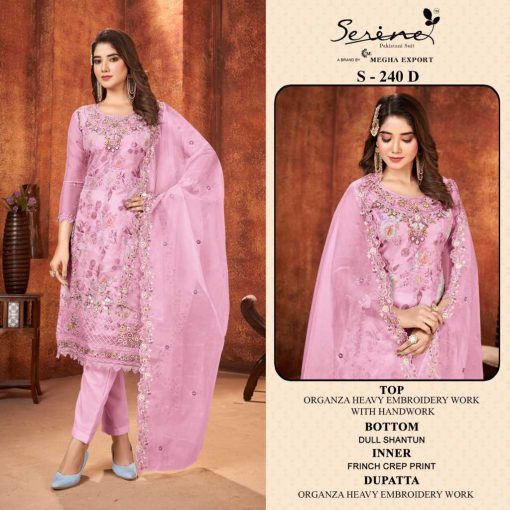 Serene S 240 A D Organza Salwar Suit Catalog 4 Pcs 2 510x510 - Serene S 240 A-D Organza Salwar Suit Catalog 4 Pcs