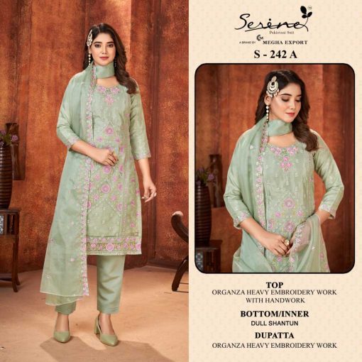 Serene S 242 A D Organza Salwar Suit Catalog 4 Pcs 1 510x510 - Serene S 242 A-D Organza Salwar Suit Catalog 4 Pcs