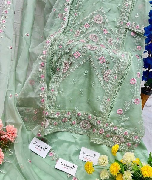 Serene S 242 A D Organza Salwar Suit Catalog 4 Pcs 7 510x601 - Serene S 242 A-D Organza Salwar Suit Catalog 4 Pcs