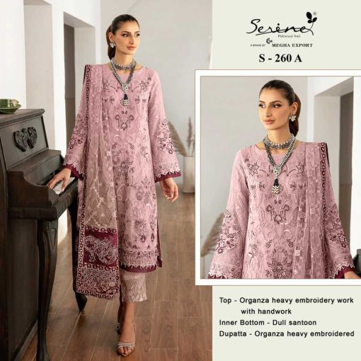 Serene S 260 A D Organza Salwar Suit Catalog 4 Pcs 1 510x510 - Serene S 260 A-D Organza Salwar Suit Catalog 4 Pcs