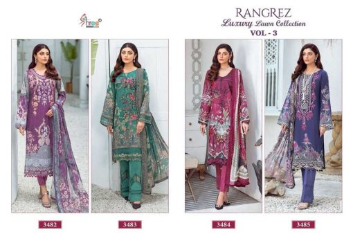 Shree Fabs Rangrez Luxury Lawn Collection Vol 3 Chiffon Cotton Salwar Suit Catalog 4 Pcs 9 510x351 - Shree Fabs Rangrez Luxury Lawn Collection Vol 3 Chiffon Cotton Salwar Suit Catalog 4 Pcs