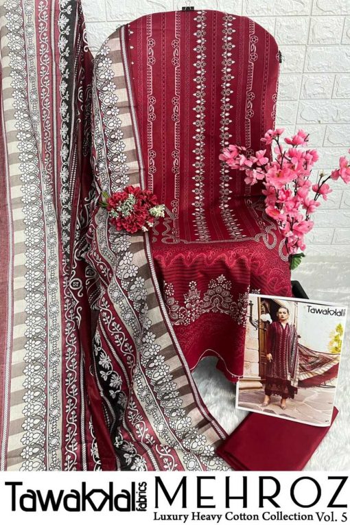 Tawakkal Mehroz Luxury Heavy Cotton Collection Vol 5 Salwar Suit Catalog 10 Pcs 25 510x765 - Tawakkal Mehroz Luxury Heavy Cotton Collection Vol 5 Salwar Suit Catalog 10 Pcs