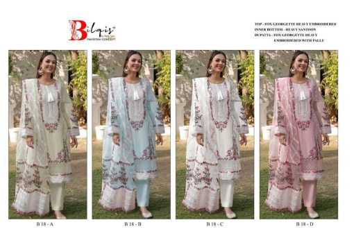 Bilqis B 18 A D Georgette Salwar Suit Catalog 4 Pcs 17 510x340 - Bilqis B 18 A-D Georgette Salwar Suit Catalog 4 Pcs