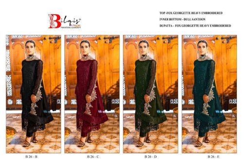 Bilqis B 26 B E Georgette Salwar Suit Catalog 4 Pcs 13 510x340 - Bilqis B 26 B-E Georgette Salwar Suit Catalog 4 Pcs