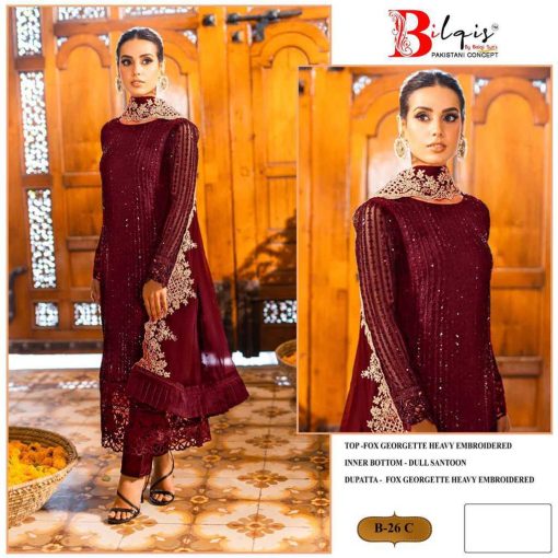 Bilqis B 26 B E Georgette Salwar Suit Catalog 4 Pcs 2 510x510 - Bilqis B 26 B-E Georgette Salwar Suit Catalog 4 Pcs