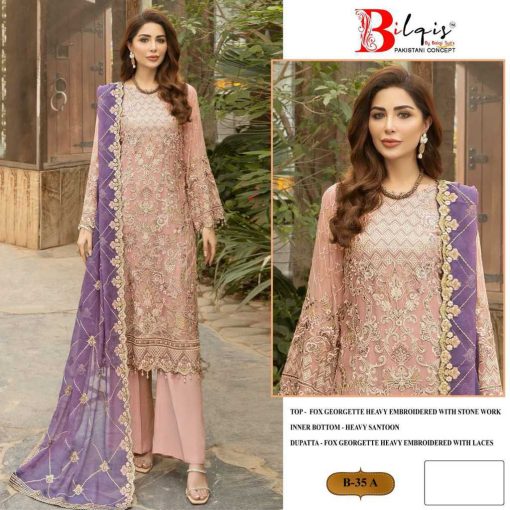 Bilqis B 35 A D Georgette Salwar Suit Catalog 4 Pcs 1 510x510 - Bilqis B 35 A-D Georgette Salwar Suit Catalog 4 Pcs