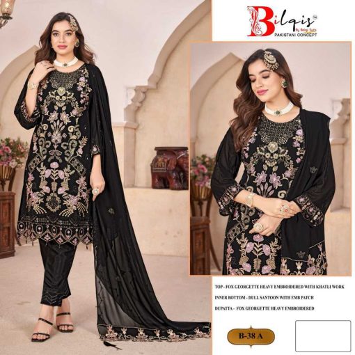 Bilqis B 38 A D Georgette Salwar Suit Catalog 4 Pcs 1 510x510 - Bilqis B 38 A-D Georgette Salwar Suit Catalog 4 Pcs