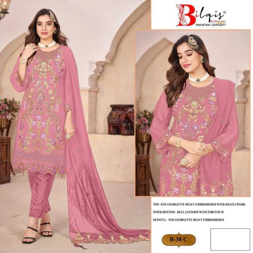 Bilqis B 38 A D Georgette Salwar Suit Catalog 4 Pcs 3 510x510 - Bilqis B 38 A-D Georgette Salwar Suit Catalog 4 Pcs