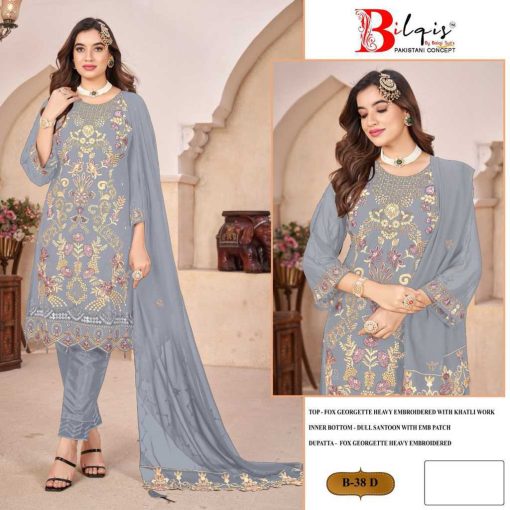 Bilqis B 38 A D Georgette Salwar Suit Catalog 4 Pcs 4 510x510 - Bilqis B 38 A-D Georgette Salwar Suit Catalog 4 Pcs