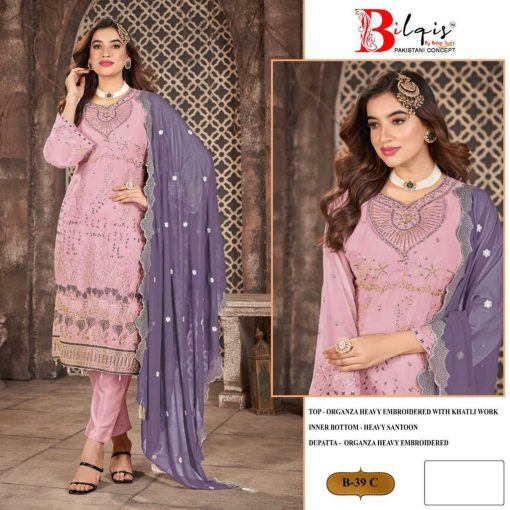 Bilqis B 39 A D Georgette Salwar Suit Catalog 4 Pcs 3 510x510 - Bilqis B 39 A-D Georgette Salwar Suit Catalog 4 Pcs