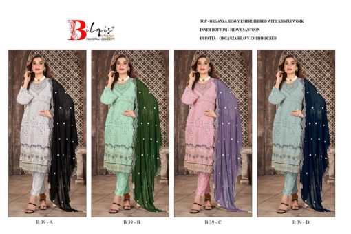 Bilqis B 39 A D Georgette Salwar Suit Catalog 4 Pcs 5 510x340 - Bilqis B 39 A-D Georgette Salwar Suit Catalog 4 Pcs