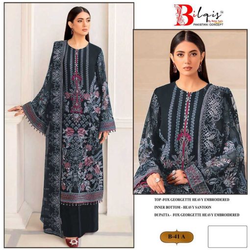 Bilqis B 41 A D Georgette Salwar Suit Catalog 4 Pcs 1 510x510 - Bilqis B 41 A-D Georgette Salwar Suit Catalog 4 Pcs