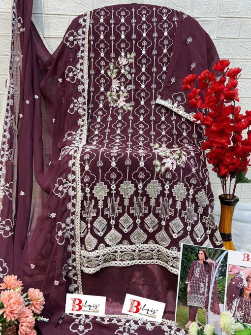 Bilqis B 42 A D Georgette Salwar Suit Catalog 4 Pcs 14 510x680 - Bilqis B 42 A-D Georgette Salwar Suit Catalog 4 Pcs