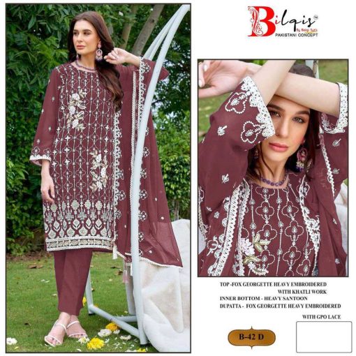 Bilqis B 42 A D Georgette Salwar Suit Catalog 4 Pcs 3 510x510 - Bilqis B 42 A-D Georgette Salwar Suit Catalog 4 Pcs