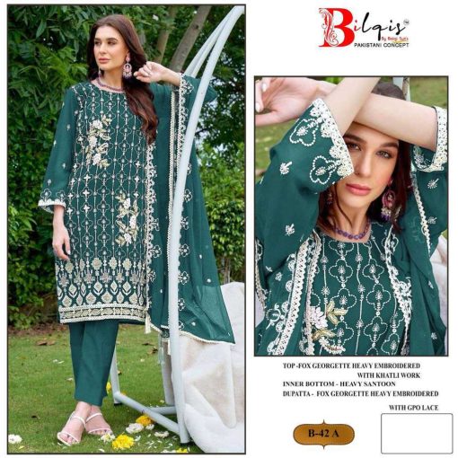 Bilqis B 42 A D Georgette Salwar Suit Catalog 4 Pcs 4 510x510 - Bilqis B 42 A-D Georgette Salwar Suit Catalog 4 Pcs