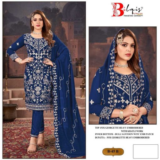 Bilqis B 45 A D Georgette Salwar Suit Catalog 4 Pcs 1 510x510 - Bilqis B 45 A-D Georgette Salwar Suit Catalog 4 Pcs