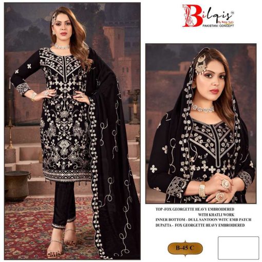 Bilqis B 45 A D Georgette Salwar Suit Catalog 4 Pcs 2 510x510 - Bilqis B 45 A-D Georgette Salwar Suit Catalog 4 Pcs