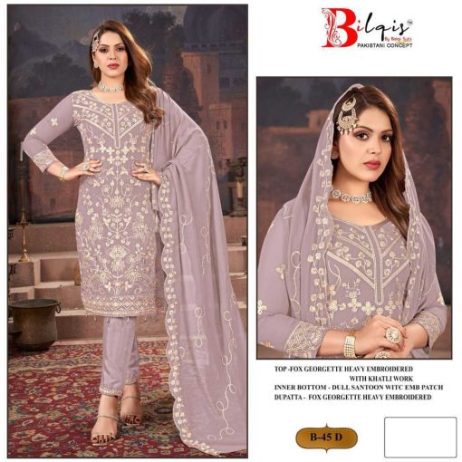 Bilqis B 45 A D Georgette Salwar Suit Catalog 4 Pcs 3 510x510 - Bilqis B 45 A-D Georgette Salwar Suit Catalog 4 Pcs