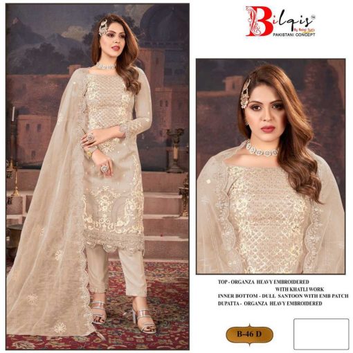 Bilqis B 46 A D Organza Salwar Suit Catalog 4 Pcs 4 510x510 - Bilqis B 46 A-D Organza Salwar Suit Catalog 4 Pcs