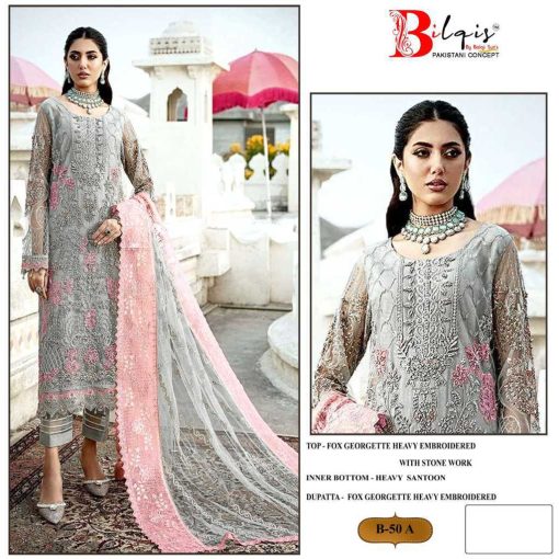 Bilqis B 50 A D Georgette Salwar Suit Catalog 4 Pcs 1 510x510 - Bilqis B 50 A-D Georgette Salwar Suit Catalog 4 Pcs