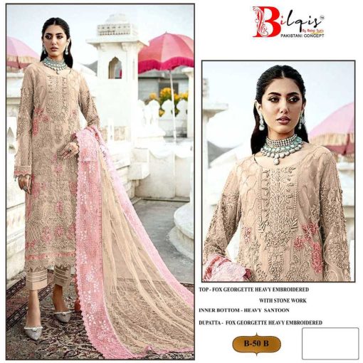 Bilqis B 50 A D Georgette Salwar Suit Catalog 4 Pcs 2 510x510 - Bilqis B 50 A-D Georgette Salwar Suit Catalog 4 Pcs