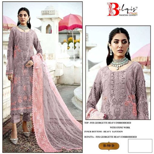 Bilqis B 50 A D Georgette Salwar Suit Catalog 4 Pcs 4 510x510 - Bilqis B 50 A-D Georgette Salwar Suit Catalog 4 Pcs