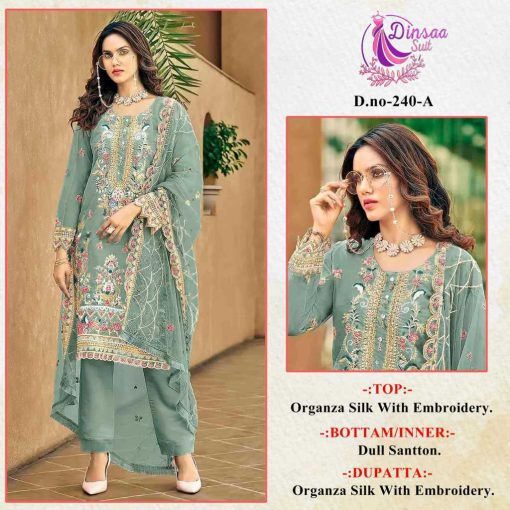 Dinsaa DS 240 A D Organza Salwar Suit Catalog 4 Pcs 1 510x510 - Dinsaa DS 240 A-D Organza Salwar Suit Catalog 4 Pcs