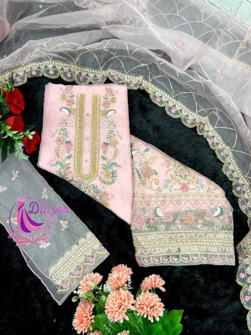 Dinsaa DS 240 A D Organza Salwar Suit Catalog 4 Pcs 13 510x680 - Dinsaa DS 240 A-D Organza Salwar Suit Catalog 4 Pcs