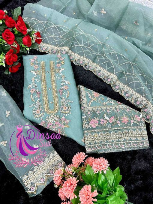 Dinsaa DS 240 A D Organza Salwar Suit Catalog 4 Pcs 14 510x680 - Dinsaa DS 240 A-D Organza Salwar Suit Catalog 4 Pcs