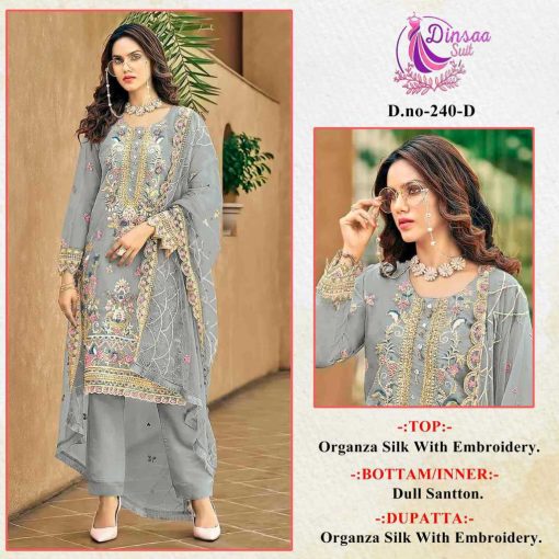 Dinsaa DS 240 A D Organza Salwar Suit Catalog 4 Pcs 3 510x510 - Dinsaa DS 240 A-D Organza Salwar Suit Catalog 4 Pcs