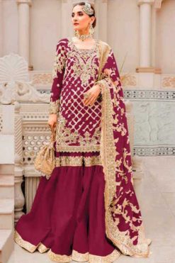 Dinsaa DS 241 A-D Organza Salwar Suit Catalog 4 Pcs