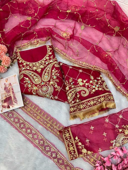 Dinsaa DS 241 A D Organza Salwar Suit Catalog 4 Pcs 8 510x680 - Dinsaa DS 241 A-D Organza Salwar Suit Catalog 4 Pcs