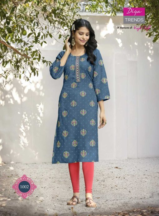 Diya Trends Metro City by Kajal Style Rayon Kurti Catalog 20 Pcs 18 510x692 - Diya Trends Metro City by Kajal Style Rayon Kurti Catalog 20 Pcs