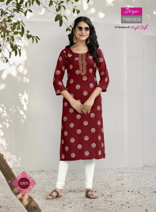 Diya Trends Metro City by Kajal Style Rayon Kurti Catalog 20 Pcs 6 510x692 - Diya Trends Metro City by Kajal Style Rayon Kurti Catalog 20 Pcs