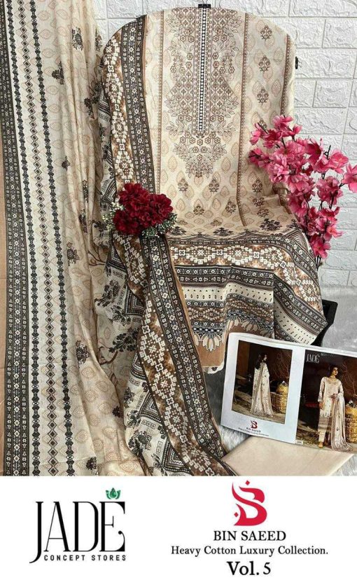 Jade Bin Saeed Heavy Cotton Luxury Collection Vol 5 Salwar Suit Catalog 6 Pcs 19 510x828 - Jade Bin Saeed Heavy Cotton Luxury Collection Vol 5 Salwar Suit Catalog 6 Pcs