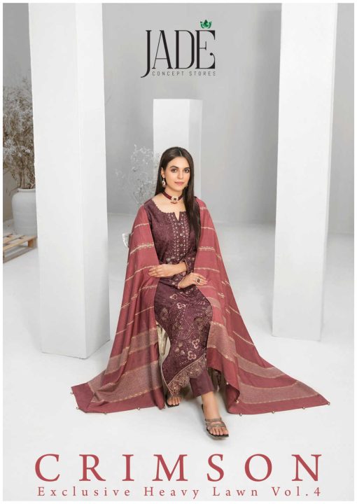 Jade Crimson Exclusive Heavy Lawn Vol 4 Salwar Suit Catalog 6 Pcs 1 510x720 - Jade Crimson Exclusive Heavy Lawn Vol 4 Salwar Suit Catalog 6 Pcs