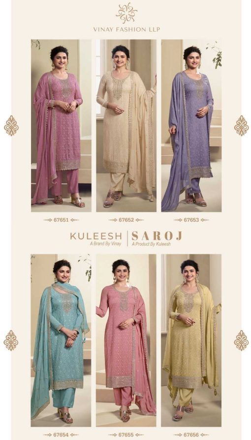 Kuleesh Saroj by Vinay Organza Salwar Suit Catalog 6 Pcs 14 510x893 - Kuleesh Saroj by Vinay Organza Salwar Suit Catalog 6 Pcs
