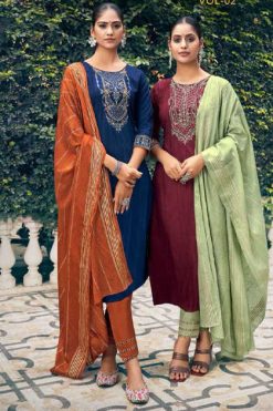 Ladies Flavour Parampara Vol 2 Chinon Kurti with Dupatta Bottom Catalog 6 Pcs 247x371 - Surat Fabrics