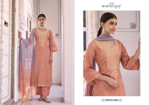 Mumtaz Arts Pastels Satin Salwar Suit Catalog 6 Pcs 5 510x360 - Mumtaz Arts Pastels Satin Salwar Suit Catalog 6 Pcs