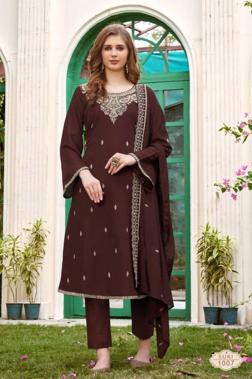 Qasr Suki Muslin Salwar Suit Catalog 8 Pcs 4 510x765 - Qasr Suki Muslin Salwar Suit Catalog 8 Pcs