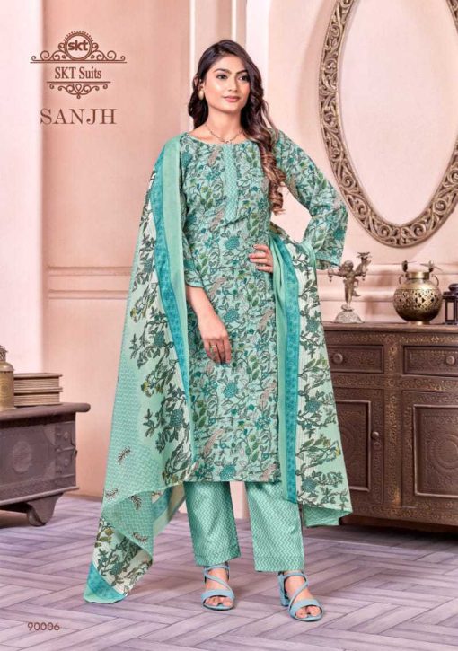 SKT Sanjh Cotton Salwar Suit Catalog 12 Pcs 11 1 510x725 - SKT Sanjh Cotton Salwar Suit Catalog 12 Pcs