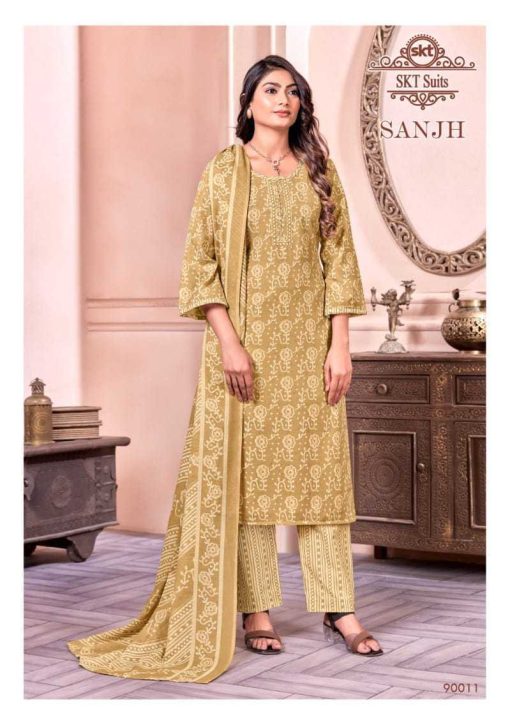 SKT Sanjh Cotton Salwar Suit Catalog 12 Pcs 13 1 510x725 - SKT Sanjh Cotton Salwar Suit Catalog 12 Pcs