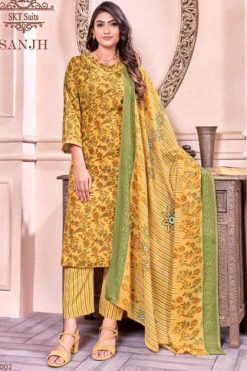 SKT Sanjh Cotton Salwar Suit Catalog 12 Pcs