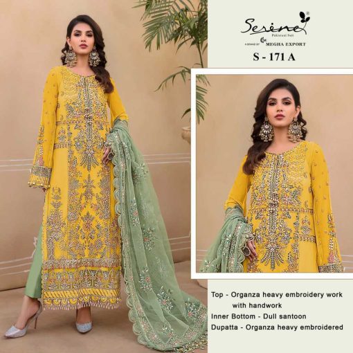 Serene S 171 A D Organza Salwar Suit Catalog 4 Pcs 1 510x510 - Serene S 171 A-D Organza Salwar Suit Catalog 4 Pcs