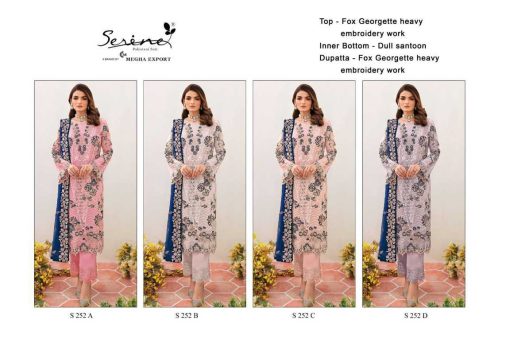 Serene S 252 A D Georgette Salwar Suit Catalog 4 Pcs 17 510x340 - Serene S 252 A-D Georgette Salwar Suit Catalog 4 Pcs