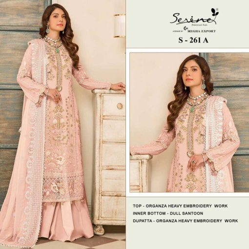 Serene S 261 A D Organza Salwar Suit Catalog 4 Pcs 1 510x510 - Serene S 261 A-D Organza Salwar Suit Catalog 4 Pcs