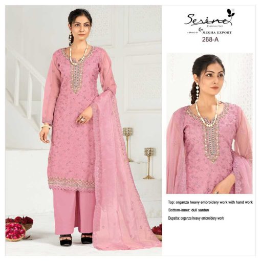 Serene S 268 A D Organza Salwar Suit Catalog 4 Pcs 1 510x510 - Serene S 268 A-D Organza Salwar Suit Catalog 4 Pcs